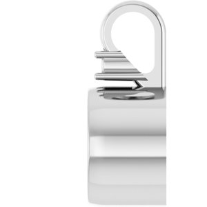 14K White Gold 9x7 mm Oval Cabochon Pendant Mounting – image 6