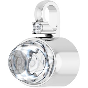 Platinum 9x7 mm Oval Cabochon Pendant Mounting – image 3