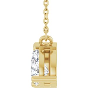 10K Yellow Gold Two-Stone 18" Necklace Mounting – image 5