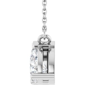 14K White Gold Two-Stone 18" Necklace Mounting – image 5