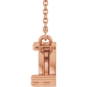 14K Rose Gold Two-Stone 18" Necklace Mounting – image 6