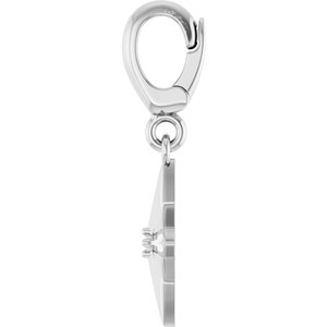 Platinum 1 mm Round Star Charm/Pendant Mounting – image 6