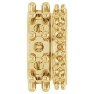 14K Yellow Gold 2 mm Round Cabochon Spacer Charm/Pendant Mounting – image 2