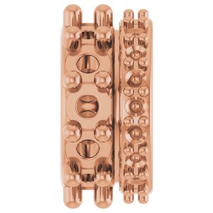 14K Rose Gold 2 mm Round Cabochon Spacer Charm/Pendant Mounting – image 2