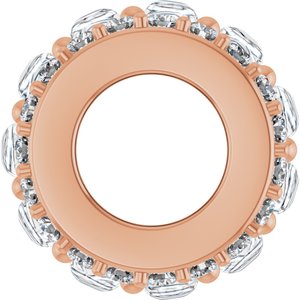 14K Rose Gold 2 mm Round Cabochon Spacer Charm/Pendant Mounting – image 5