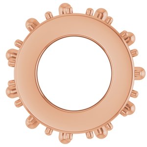 14K Rose Gold 2 mm Round Cabochon Spacer Charm/Pendant Mounting – image 6