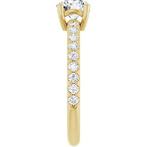18K Yellow Gold 5.8 mm Round Ring Mounting – image 7