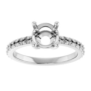 Platinum 7 mm Round Ring Mounting – image 6