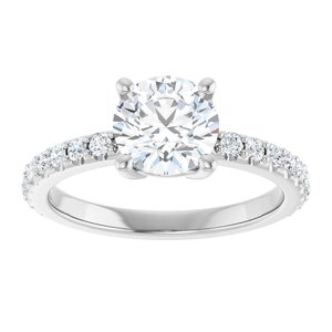 Sterling Silver 7 mm Round Ring Mounting – image 5