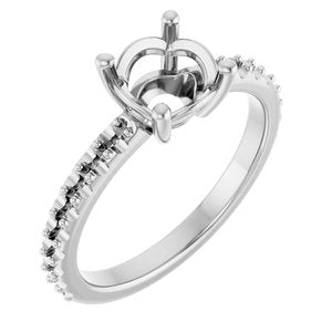 Platinum 7 mm Round Ring Mounting – image 2