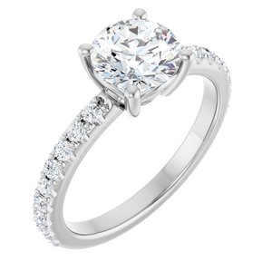 Platinum 7 mm Round Ring Mounting