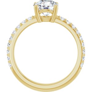 10K Yellow Gold 7 mm Round Ring Mounting – image 3