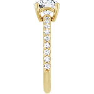 10K Yellow Gold 7 mm Round Ring Mounting – image 7