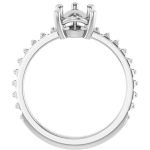 Sterling Silver 10x7 mm Pear Ring Mounting – image 4