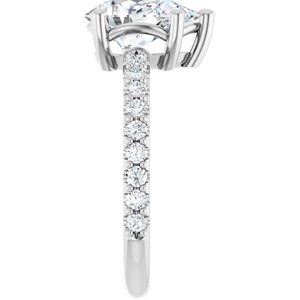 Continuum Sterling Silver 10x7 mm Pear Ring Mounting – image 7