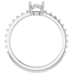 Continuum Sterling Silver 5.5 mm Round Ring Mounting – image 4