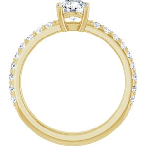 18K Yellow Gold 5.5 mm Round Ring Mounting – image 3