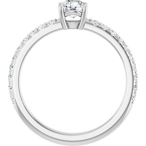 10K White Gold 4.8 mm Round Ring Mounting – image 3