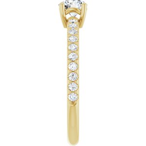 14K Yellow Gold 4.8 mm Round Ring Mounting – image 7