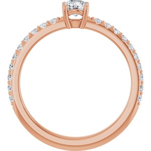 10K Rose Gold 4.1 mm Round Ring Mounting – image 3