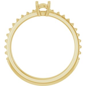 18K Yellow Gold 4.1 mm Round Ring Mounting – image 4