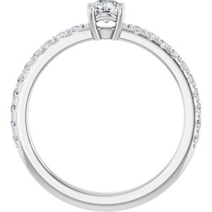 Sterling Silver 4.1 mm Round Ring Mounting – image 3