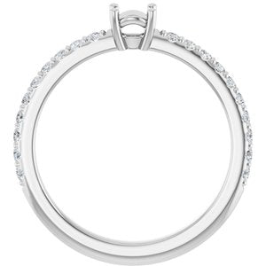 Platinum 4.1 mm Round 1/3 CTW Lab-Grown Diamond Semi-Set Ring – image 4