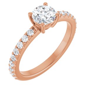 10K Rose Gold 5.5 mm Round Ring Mounting