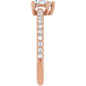 10K Rose Gold 6x4 mm Pear Ring Mounting – image 7