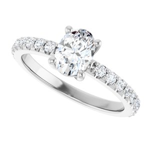 Platinum 7x5 mm Oval Ring Mounting – image 8