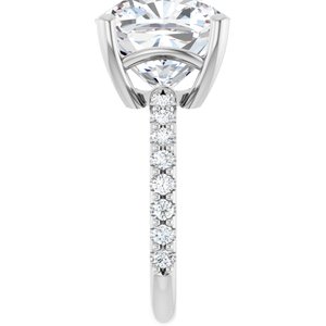 Continuum Sterling Silver 12 mm Cushion Ring Mounting – image 7