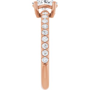 10K Rose Gold 7x5 mm Oval Ring Mounting – image 7