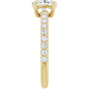 18K Yellow Gold 7x5 mm Oval Ring Mounting – image 7