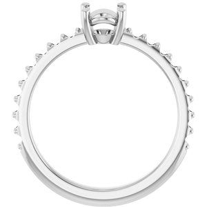 Continuum Sterling Silver 7x5 mm Oval Ring Mounting – image 4