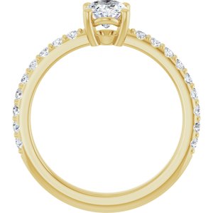 14K Yellow Gold 7x5 mm Oval Ring Mounting – image 3