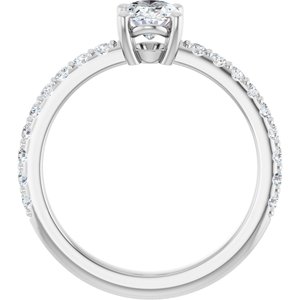 Platinum 7x5 mm Oval Ring Mounting – image 3