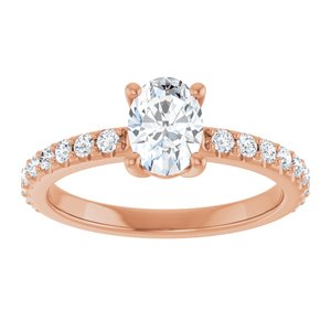 10K Rose Gold 7x5 mm Oval Ring Mounting – image 5