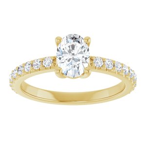10K Yellow Gold 7x5 mm Oval Ring Mounting – image 5