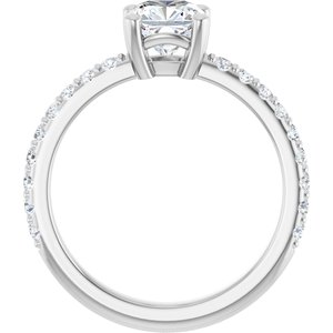 Sterling Silver 6 mm Cushion Ring Mounting – image 3