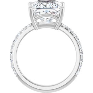 Sterling Silver 9 mm Square Ring Mounting – image 3