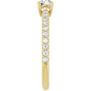 18K Yellow Gold 4.4 mm Round Ring Mounting – image 7