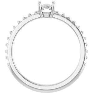 Continuum Sterling Silver 4.4 mm Round Ring Mounting – image 4
