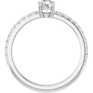 10K White Gold 4.4 mm Round Ring Mounting – image 3