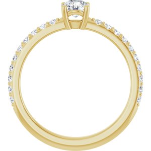 10K Yellow Gold 4.4 mm Round Ring Mounting – image 3