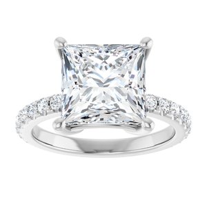 Sterling Silver 9 mm Square Ring Mounting – image 5