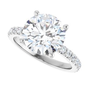 Sterling Silver 10 mm Round Ring Mounting – image 8