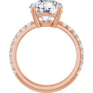14K Rose Gold 10 mm Round Ring Mounting – image 3