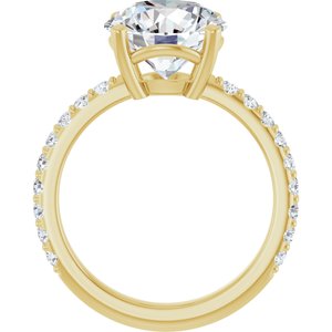 10K Yellow Gold 10 mm Round Ring Mounting – image 3