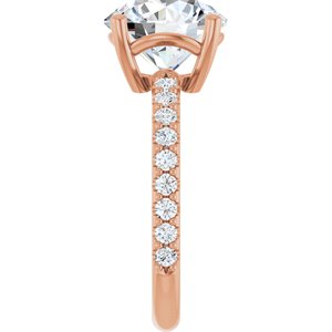 10K Rose Gold 10 mm Round Ring Mounting – image 7