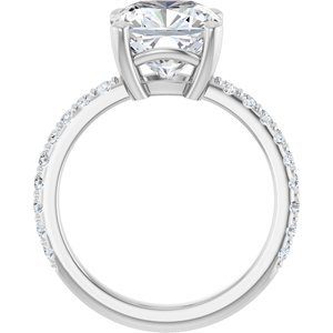 Sterling Silver 9 mm Cushion Ring Mounting – image 3